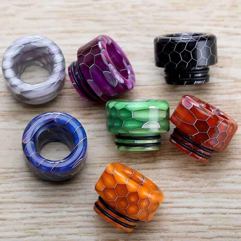 510 Drip Tip Epoxy Snake Skin Resin Mouthpiece Cap for TFV8 Baby Melo 3 TPD 